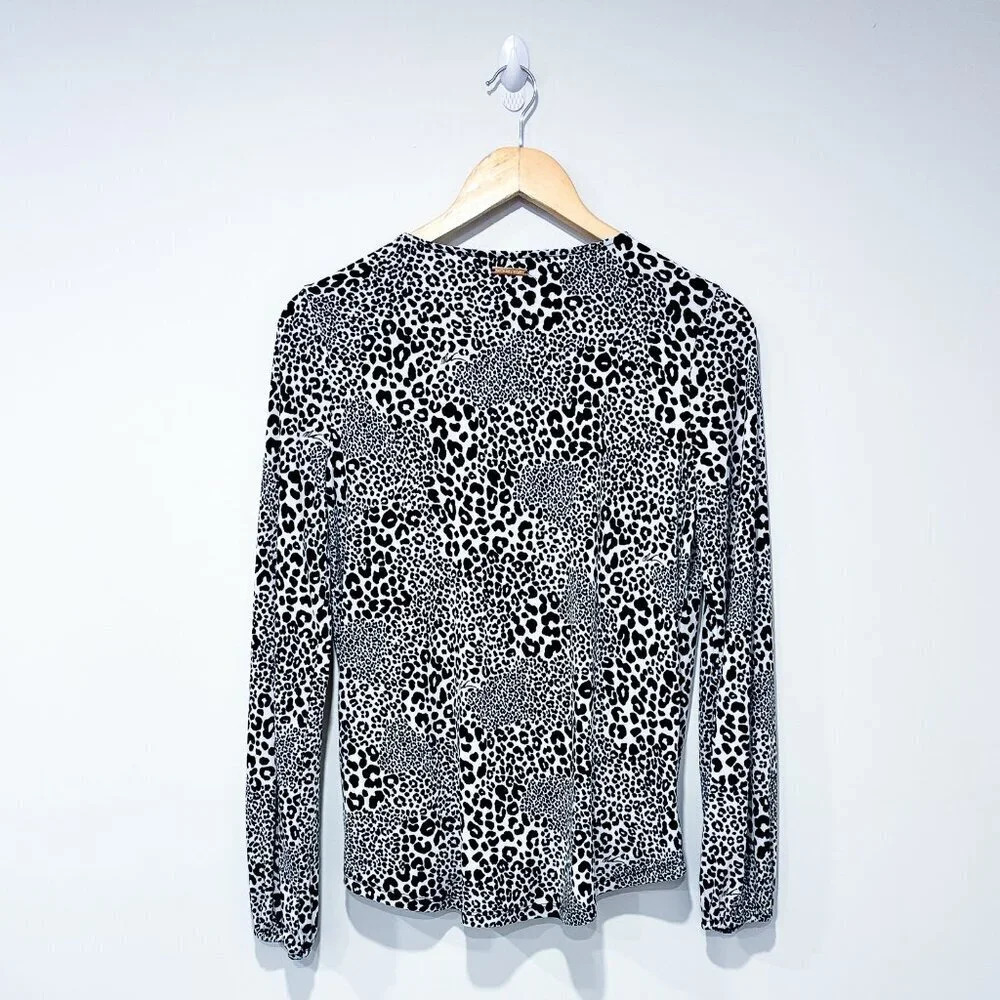 MICHAEL KORS Black & white Cheetah print ‎ top - Picture 8 of 8